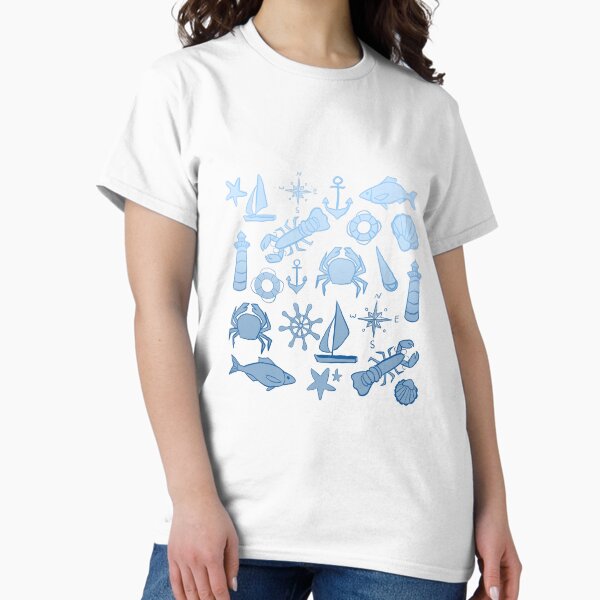 Item preview, sailor/ ocean themed pattern  designed and sold by HibiscusHeron.