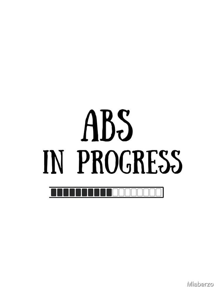 Thumbnail 4 of 4, iPhone Case, Abs In Progress Text designed and sold by Miaberzo.