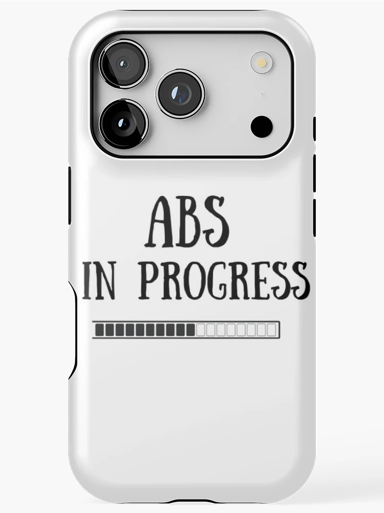 Thumbnail 1 of 4, iPhone Case, Abs In Progress Text designed and sold by Miaberzo.