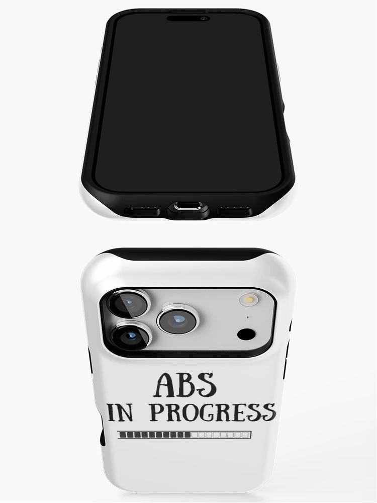 Thumbnail 3 of 4, iPhone Case, Abs In Progress Text designed and sold by Miaberzo.