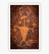 Moab Man Petroglyph Portrait - Utah Sticker