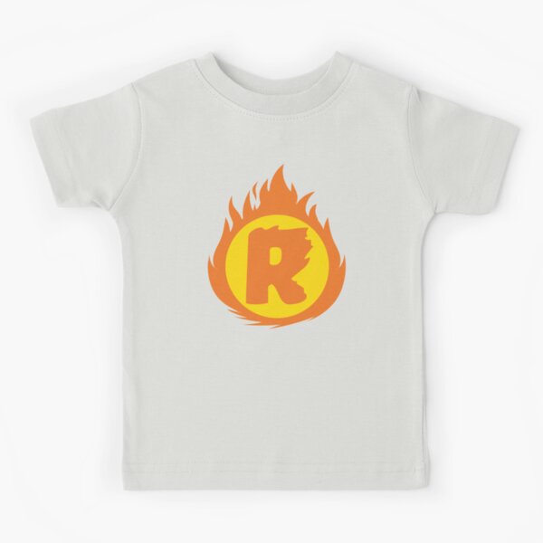 Superhero Letter R. Fire Insignia Kids T-Shirt