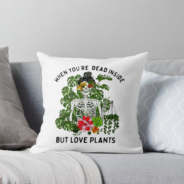 Item preview, SKELETON GIRL WHEN YOU'RE DEAD INSIDE BUT LOVE PLANTS  designed and sold by Jonesshop.
