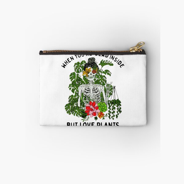 Item preview, SKELETON GIRL WHEN YOU'RE DEAD INSIDE BUT LOVE PLANTS  designed and sold by Jonesshop.