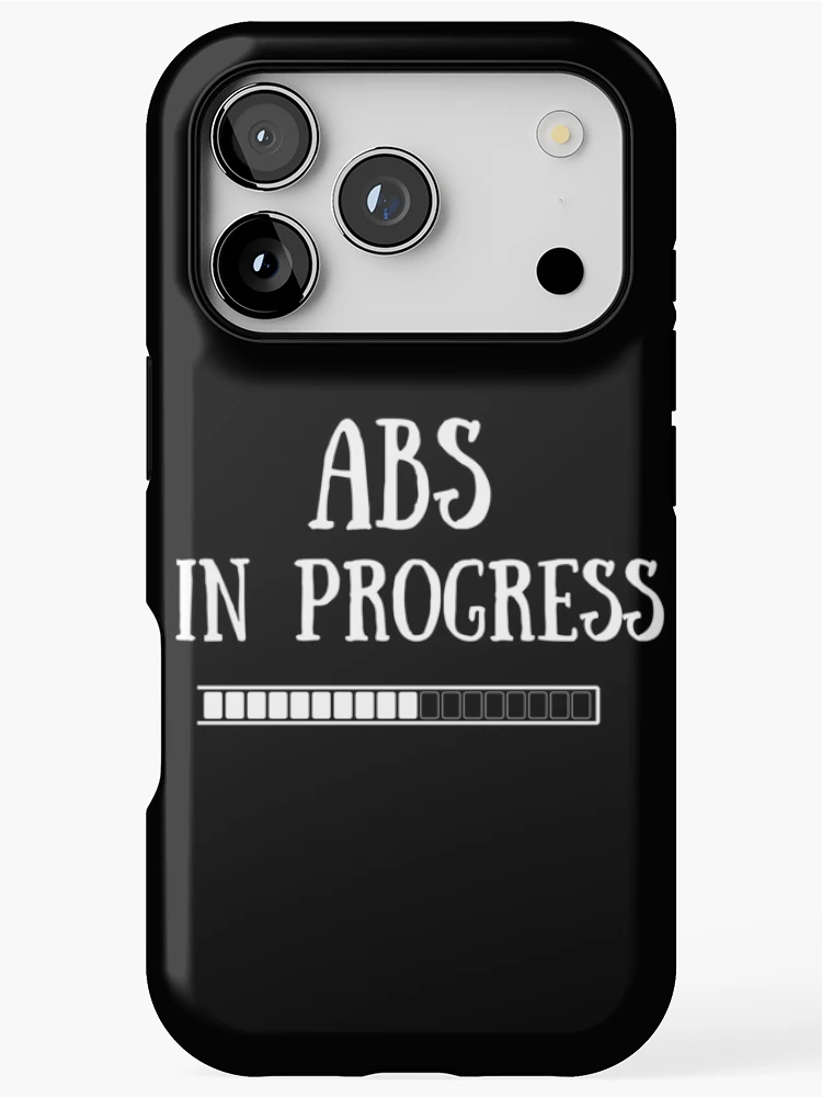 Thumbnail 1 of 4, iPhone Case, Abs In Progress Text designed and sold by Miaberzo.