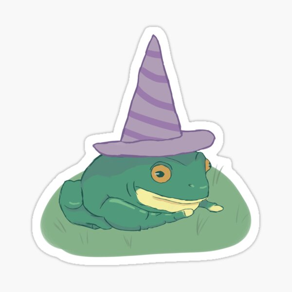 Kawaii Wizard Little Green Frog Inside a Magical Potion Bottle Sticker for  Sale by May's Studio