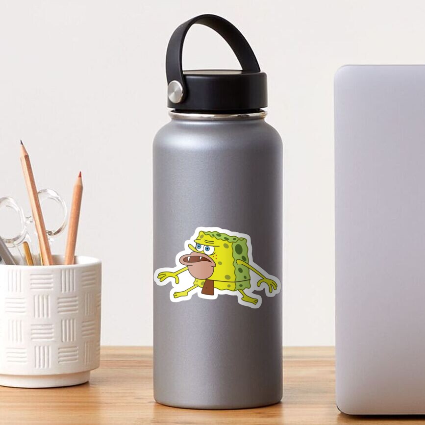 Caveman Spongebob Sticker For Sale By Kingofmemes Redbubble