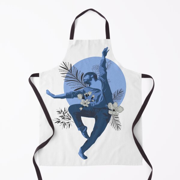 Artikelvorschau, Blauer tanzender Mann mit abstrakten Blumen entworfen und verkauft von designwolf-in.