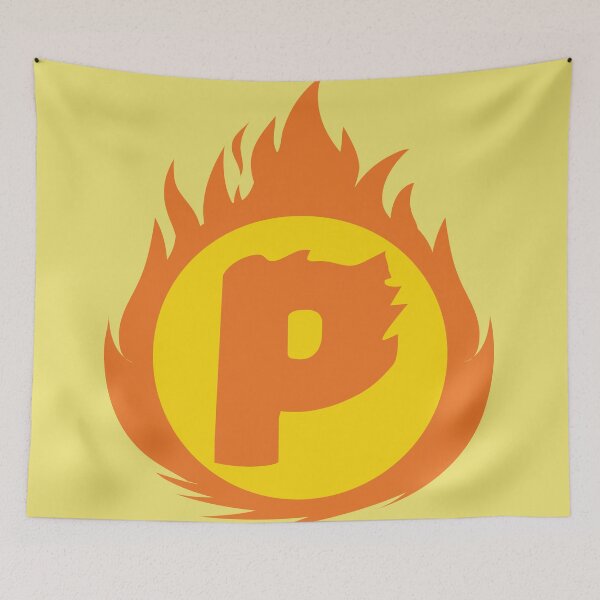 Item preview, Superhero Letter P. Fire Insignia designed and sold by mgulin.