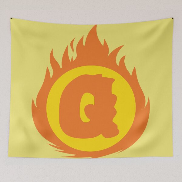 Item preview, Superhero Letter Q. Fire Insignia designed and sold by mgulin.