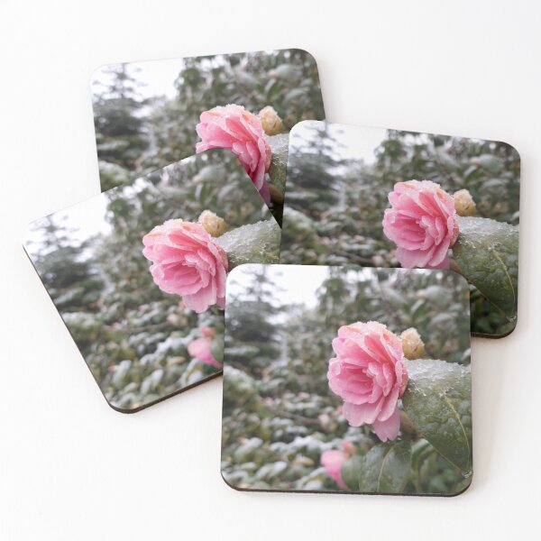 Item preview, spring snow on a pink flower designed and sold by 6059.