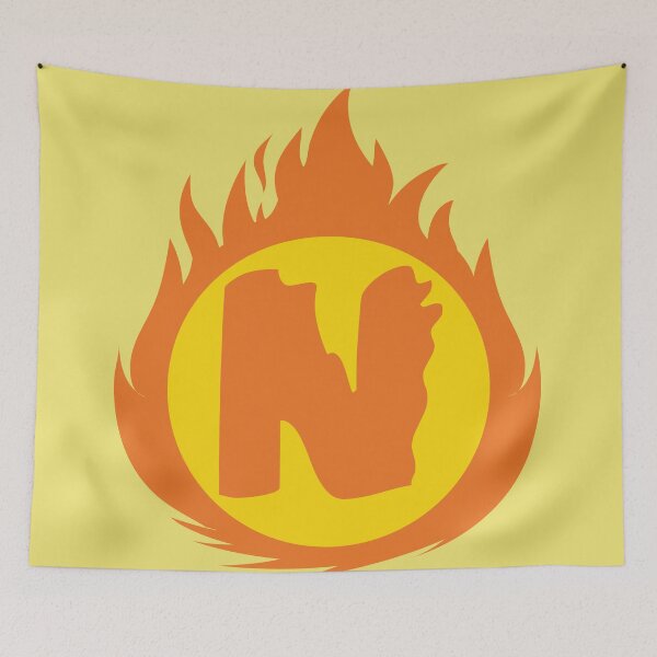 Item preview, Superhero Letter N. Fire Insignia designed and sold by mgulin.