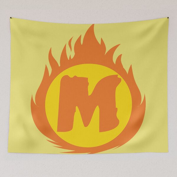 Item preview, Superhero Letter M. Fire Insignia designed and sold by mgulin.