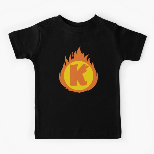 Superhero Letter K. Fire Insignia Kids T-Shirt