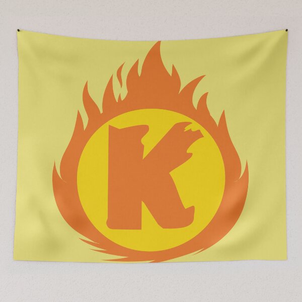 Item preview, Superhero Letter K. Fire Insignia designed and sold by mgulin.