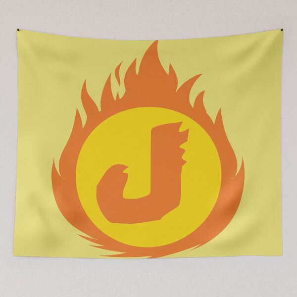 Item preview, Superhero Letter J. Fire Insignia designed and sold by mgulin.