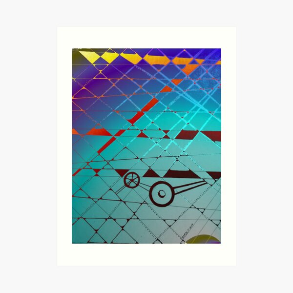 The Mechanic - A Drawing in Ink and Gimp Art Print