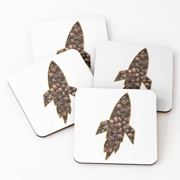 Item preview, Coffee Blast Off Rocket Beans designed and sold by janraydesigns.