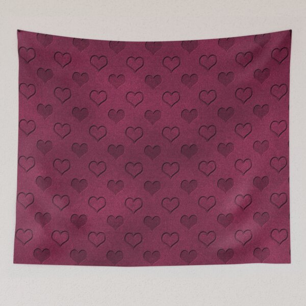 Item preview, Pink Velvet 3D Heart Pattern designed and sold by Diana377.