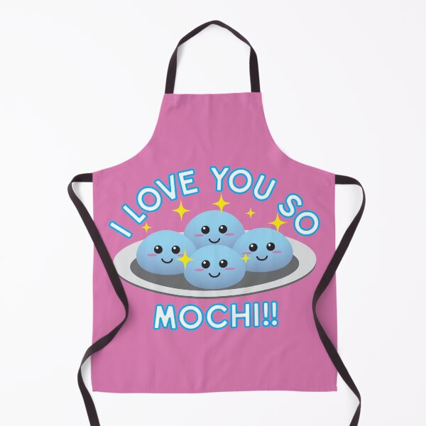 Item preview, Cute Kawaii Fun Baby Blue Mochi Balls With Text I Love You So Mochi!! Design designed and sold by NightGleam.