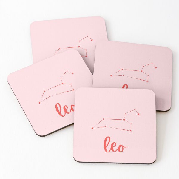 Item preview, minimalist leo constellation in red and pink designed and sold by neopop.