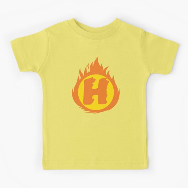 Superhero Letter H. Fire Insignia Kids T-Shirt
