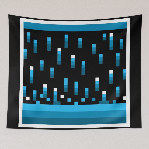 Item preview, Digital Rain - 0016 - Original Abstract Pixel Art designed and sold by pixonpu.