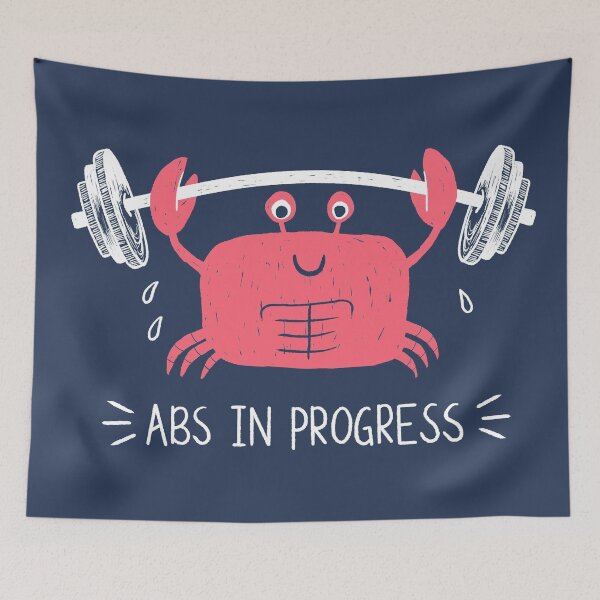 Item preview, Funny Abs In Progress For Summer Body Crab designed and sold by Fotografille.