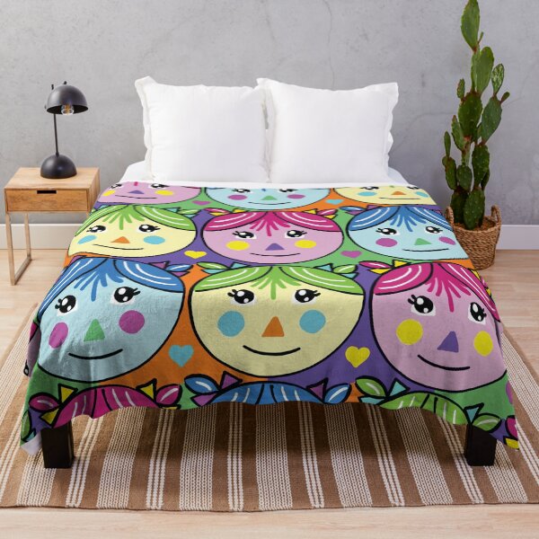 Item preview, Girls Faces in Vivid Colors Pattern designed and sold by Patricia Ramsauer.
