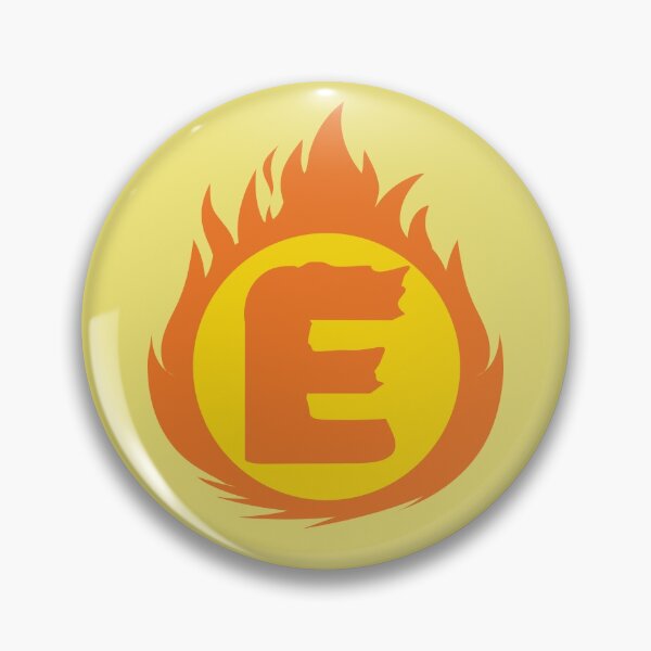 Item preview, Superhero Letter E. Fire Insignia designed and sold by mgulin.