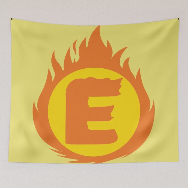 Item preview, Superhero Letter E. Fire Insignia designed and sold by mgulin.