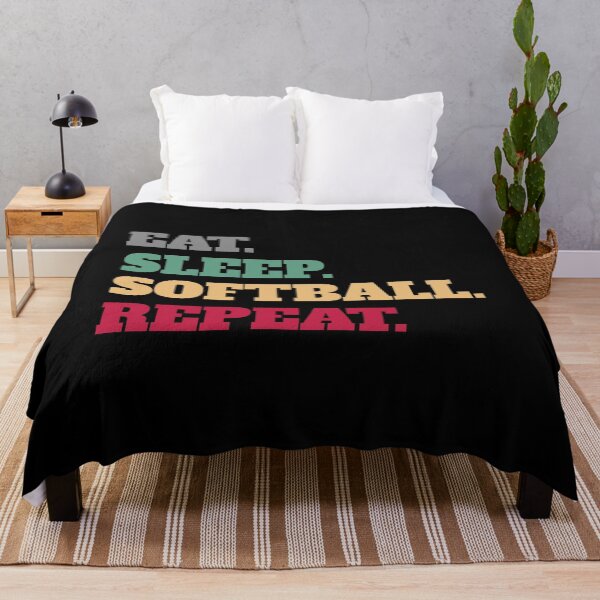 Item preview, Retro Vintage Eat Sleep Softball Repeat designed and sold by Salvadax.