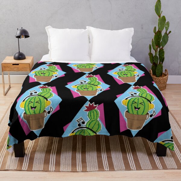 Item preview, Happy Cactus Listening to Music designed and sold by MenagerieMayhem.