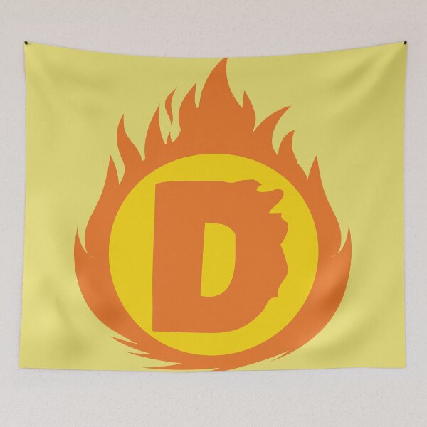 Item preview, Superhero Letter D. Fire Insignia designed and sold by mgulin.