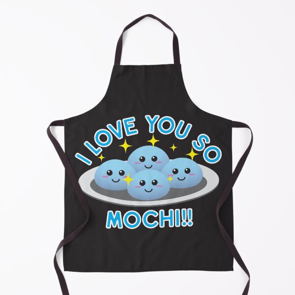 Item preview, Cute Kawaii Fun Baby Blue Mochi Balls With Text I Love You So Mochi!! Design designed and sold by NightGleam.