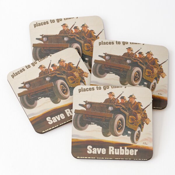Item preview, "SAVE RUBBER, CHECK YOUR TIRES" - World War 2 Painting designed and sold by Arko  Ranger.