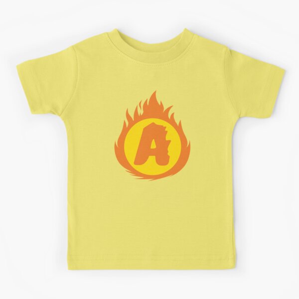 Superhero Letter A. Fire Insignia Kids T-Shirt