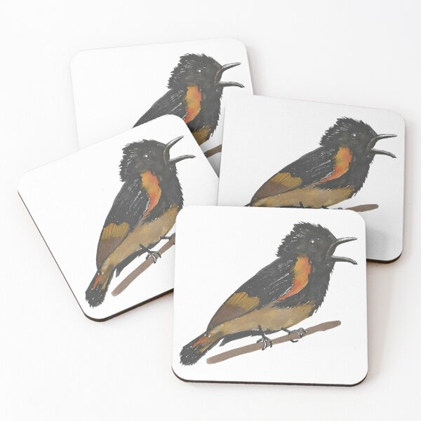 Item preview, Flaming warbler designed and sold by Rozenn Artiste.
