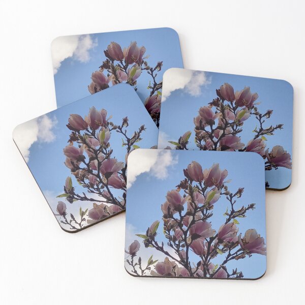 Item preview, Magnolia branches against a blue sky designed and sold by Ninaeva.