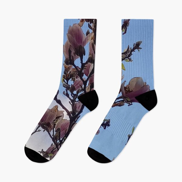 Item preview, Magnolia branches against a blue sky designed and sold by Ninaeva.