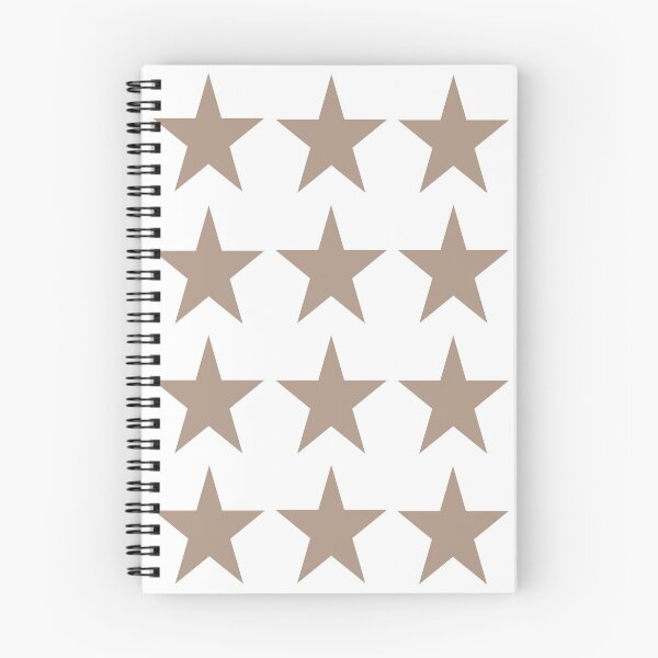 Item preview, Large WARM TAUPE and WHITE STARS  designed and sold by RachelMacht.