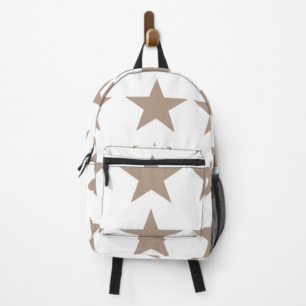 Item preview, Large WARM TAUPE and WHITE STARS designed and sold by RachelMacht.