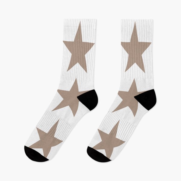 Item preview, Large WARM TAUPE and WHITE STARS  designed and sold by RachelMacht.
