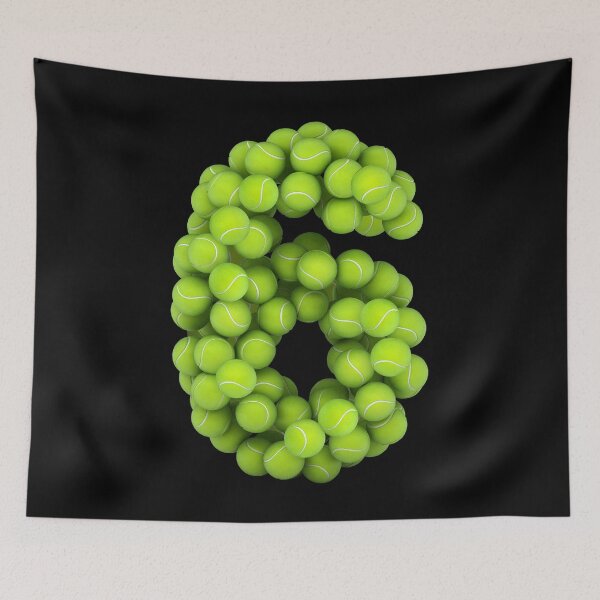 Item preview, Player Number 6 - Tennis Sports Six Game Set Match designed and sold by elhefe.