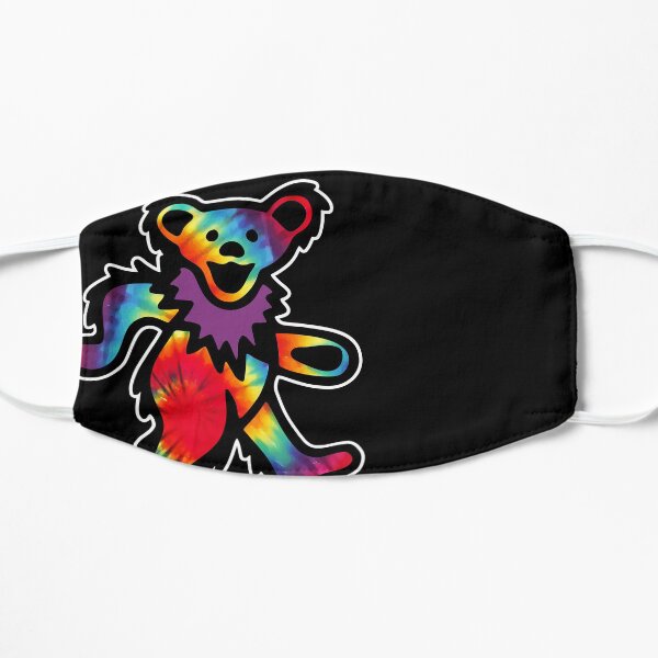 Teinture cravate ours hippie mort Grateful Dancing Masque sans plis