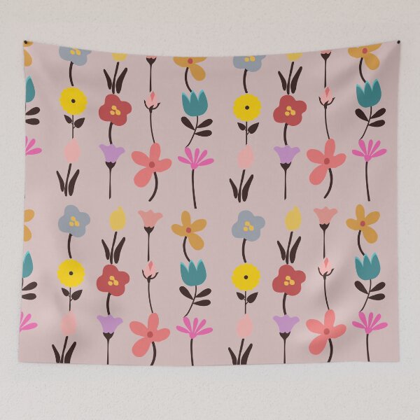 Item preview, Simplistic floral pattern - colorful flower pattern designed and sold by Theleochick.