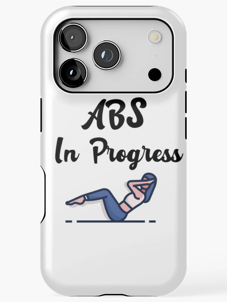 Thumbnail 1 of 4, iPhone Case, Abs In Progress Text designed and sold by Miaberzo.