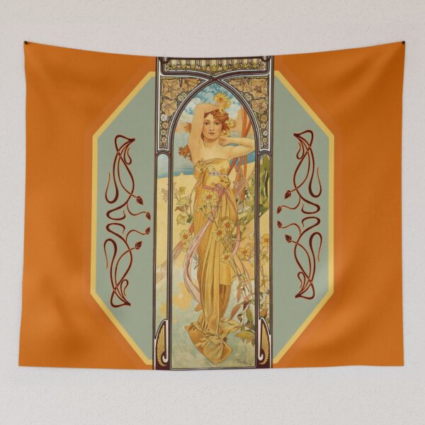 Item preview, Vintage Art Nouveau Woman with Flowers  designed and sold by Alondra.
