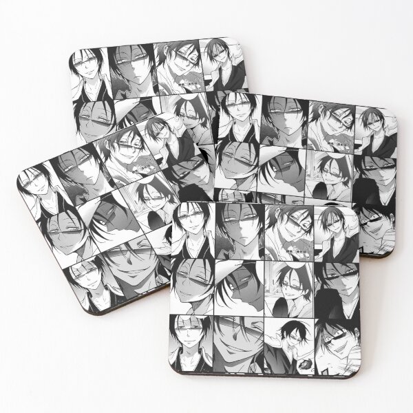 Item preview, Servamp - Tsubaki  collage -  black and white version designed and sold by ANGELLINX3.