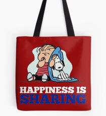 Snoopy and Charlie Brown Quote Tote Bag